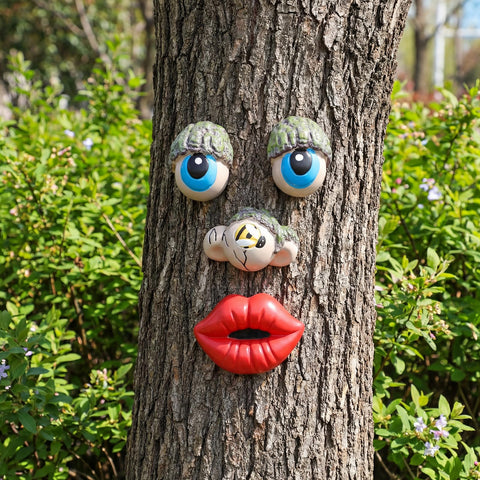 Hollowfly Tree Face Decor garden scene brightens yard decor ideas