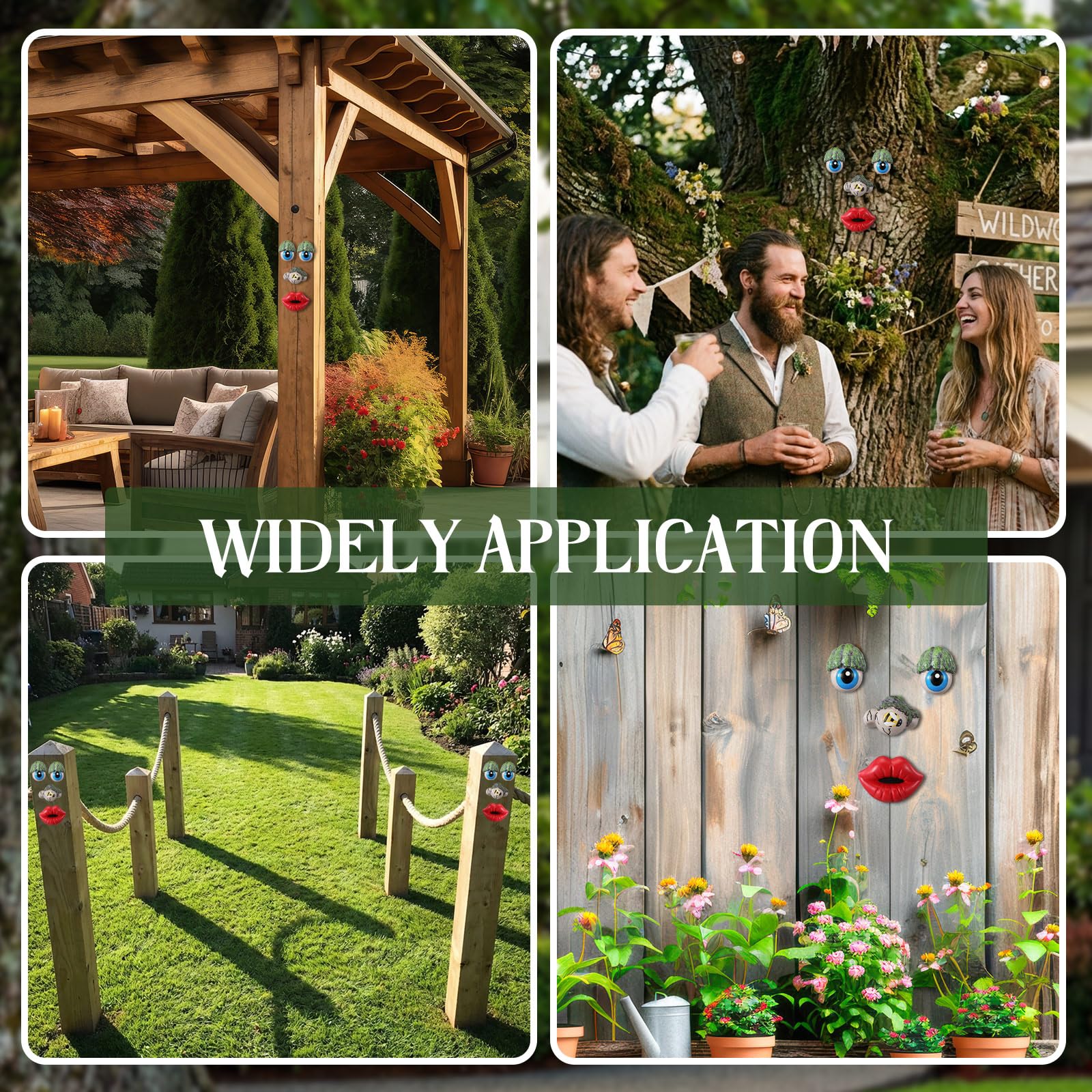 Hollowfly Tree Face Decor weatherproof finish withstands sun and rain