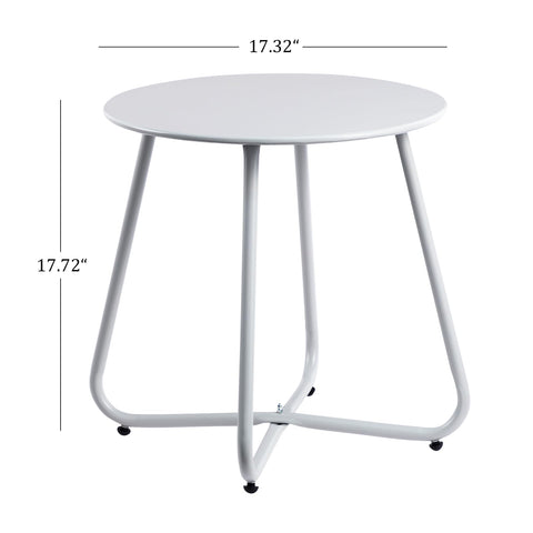 HollyHOME round table with adjustable footpads protects floors on uneven surfaces.