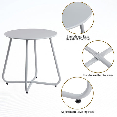 HollyHOME lightweight end table ideal for balconies, gardens, or living rooms.