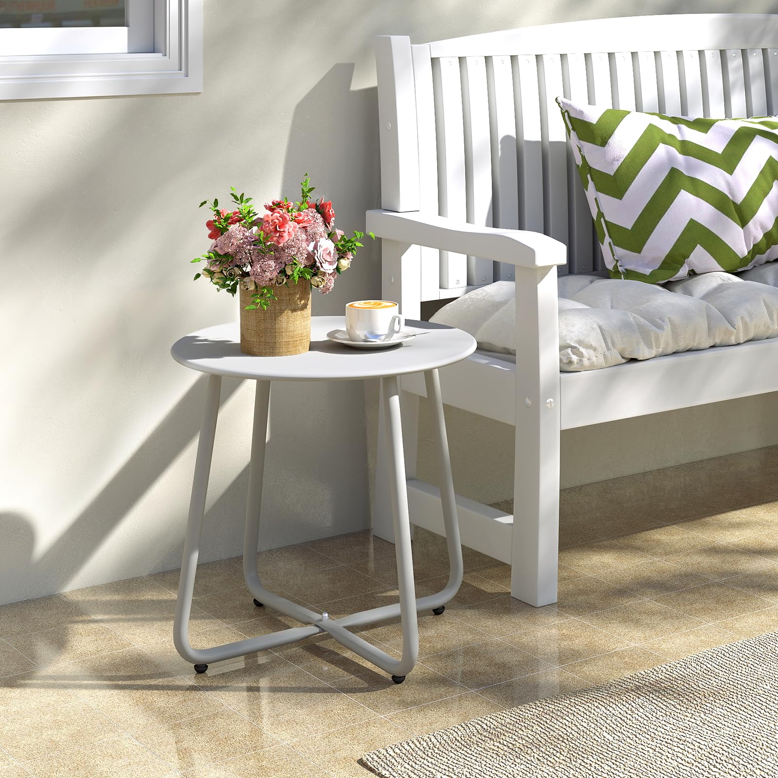HollyHOME table ideal as a plant stand, coffee companion, or side table near seating.
