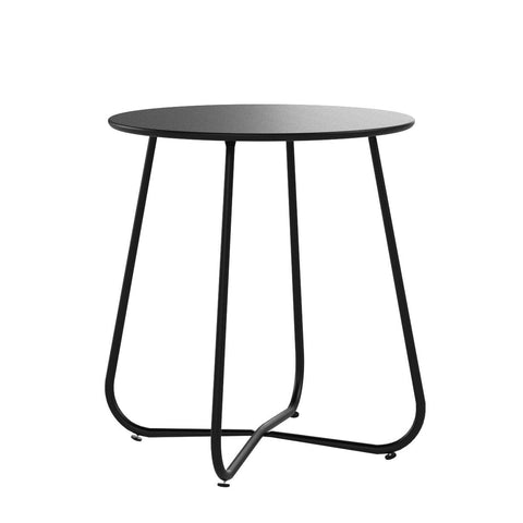 HollyHOME round metal side table suitable for patios and balconies