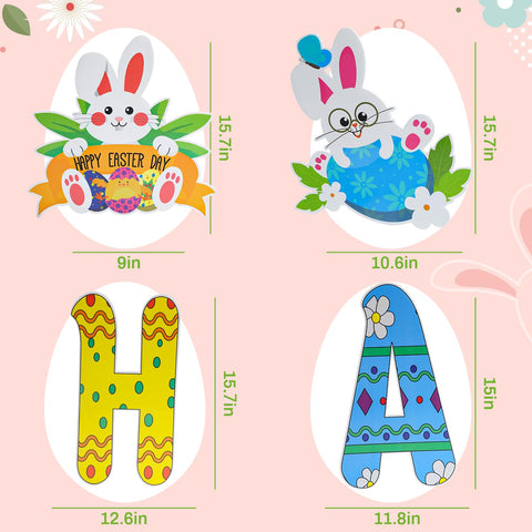 HOLYFUN Easter yard sign outdoor decor piece 06 easy setup with rustproof stakes