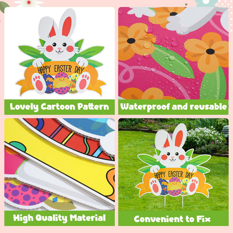 HOLYFUN Easter yard sign weatherproof 04 built for sun and rain outdoor use