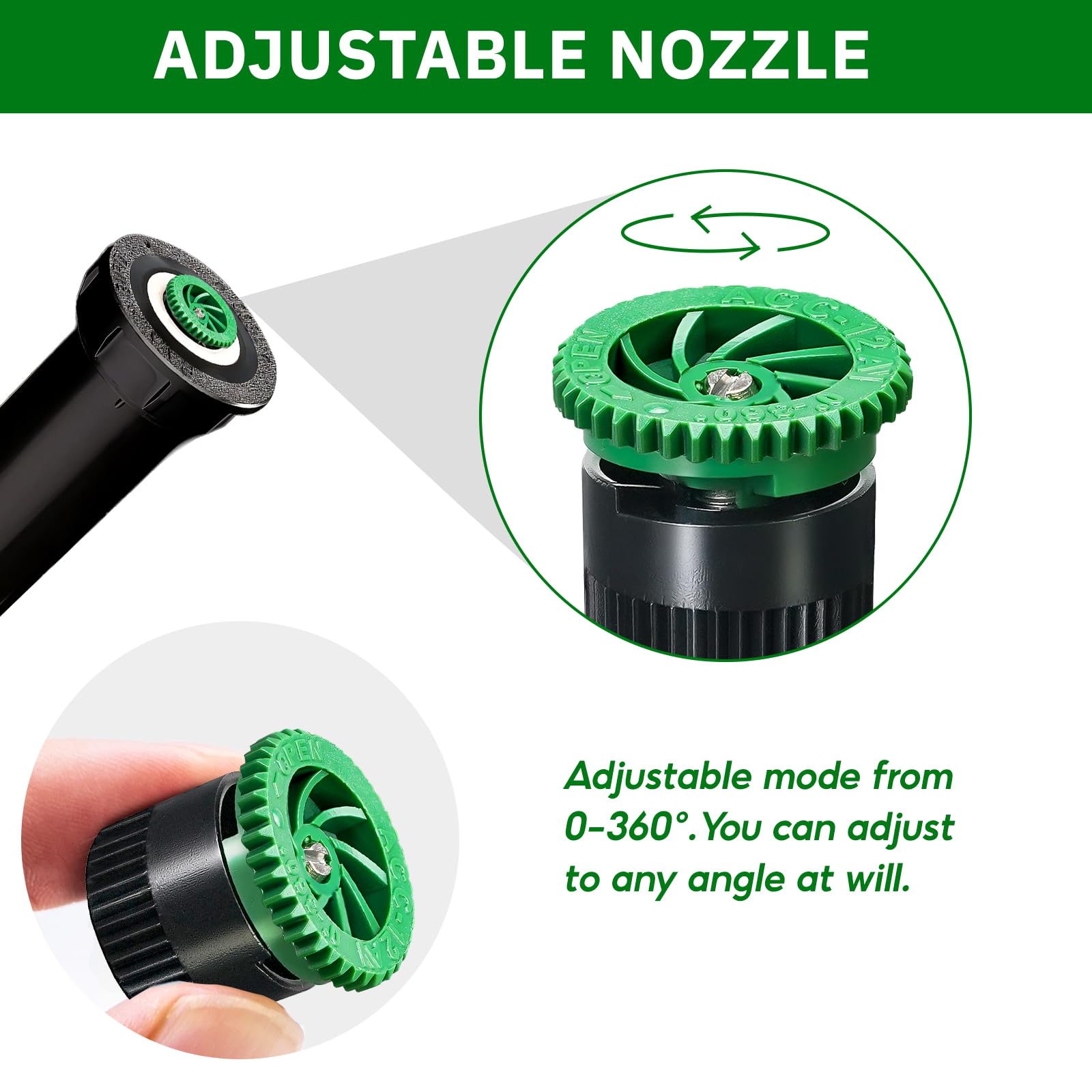 HolyMaji POM material durable nozzle for reliable yard sprinklers.