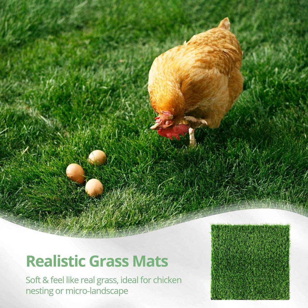 Homaisson artificial grass nesting mats for safe, cushioned egg laying.