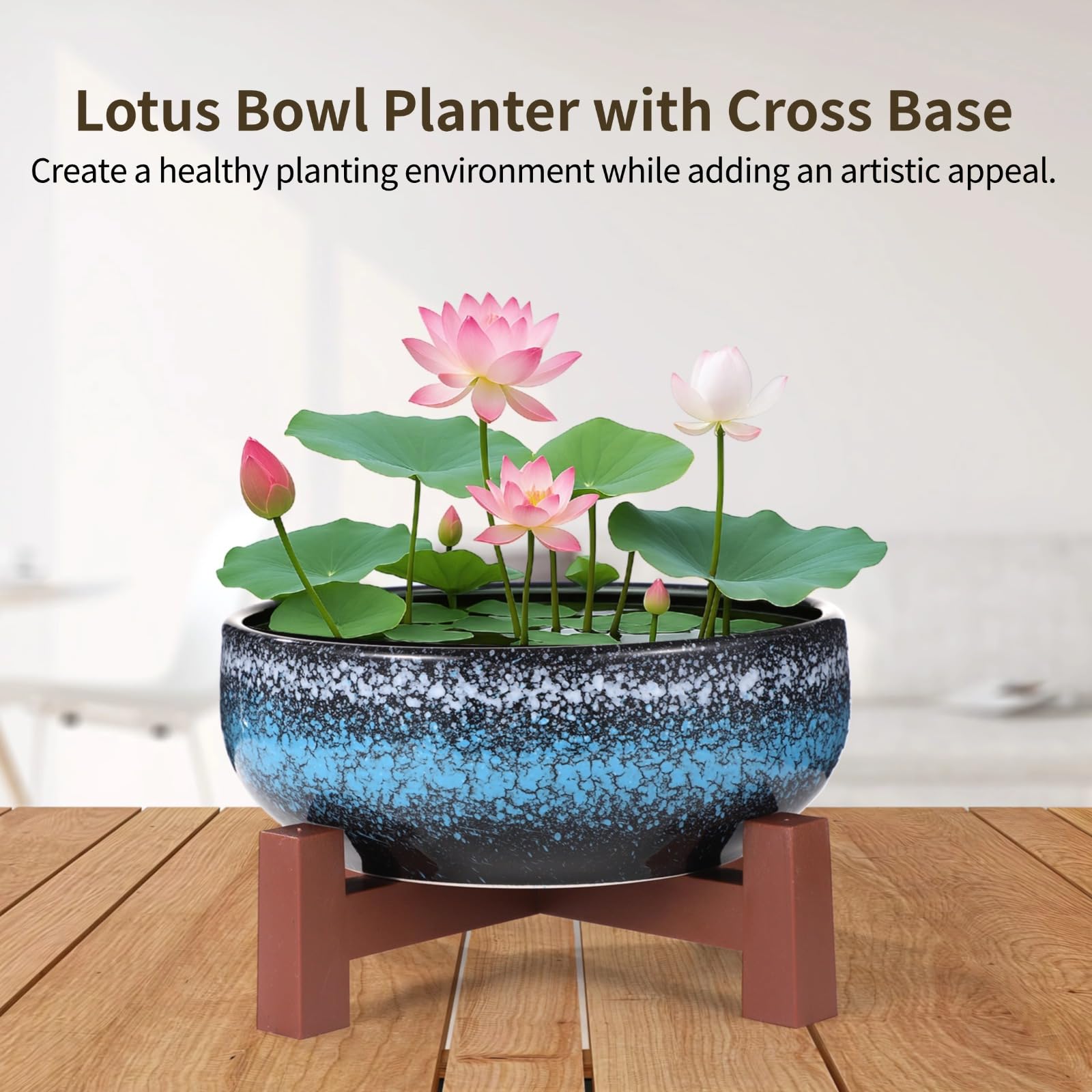 Homaisson ceramic water bowl with starry texture highlights elegant decor