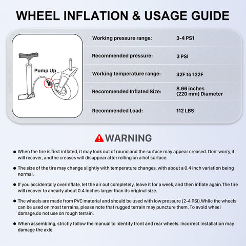 HOMBETTA Beach Wagon pump included for quick inflation.