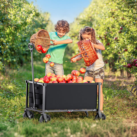 HOMBETTA durable all-terrain wheels provide stability on uneven paths during errands.