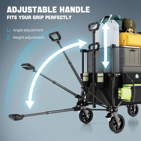 HOMBETTA folding wagon removable-lid protects contents from sand and moisture at the beach.