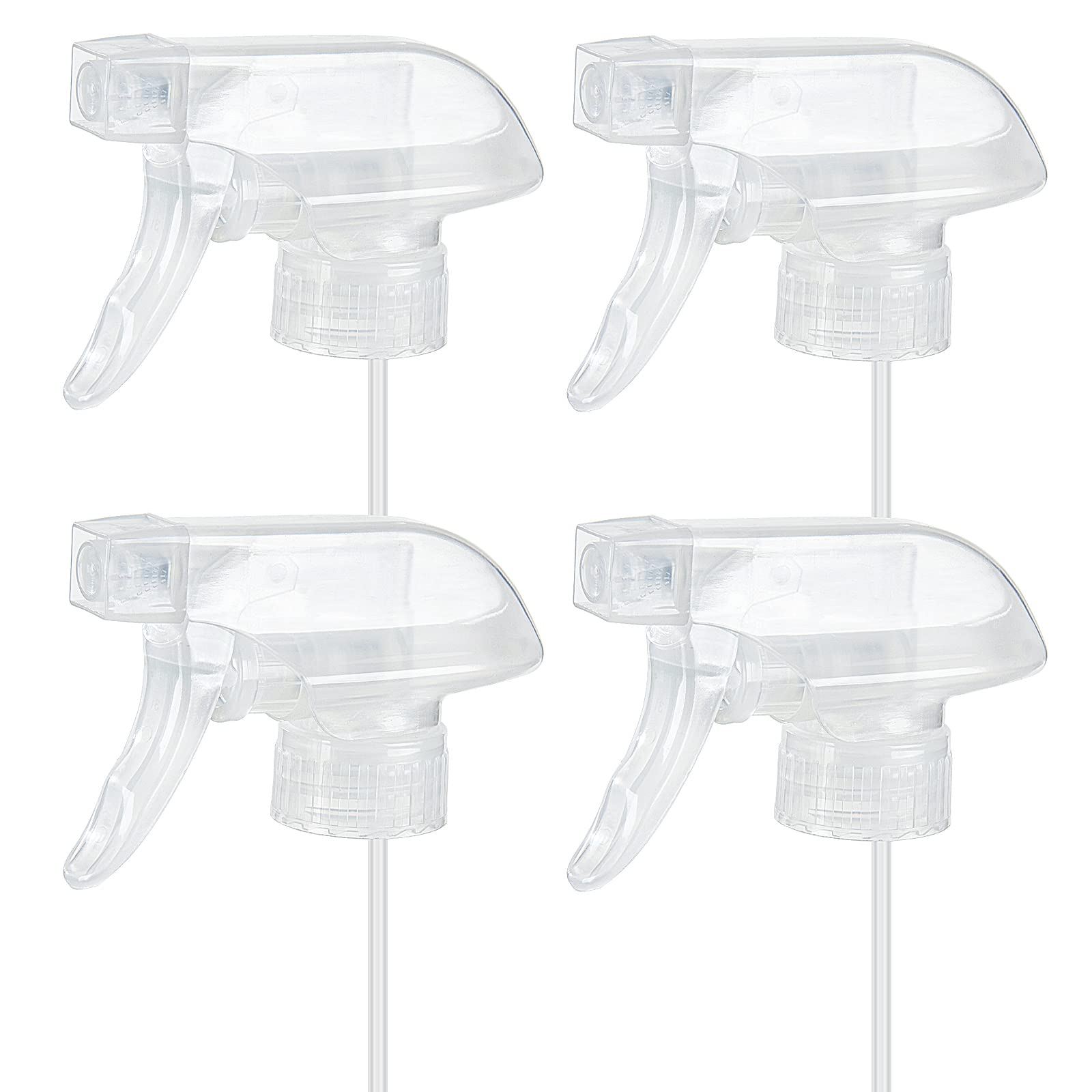 HOMBYS 4-pack clear trigger sprayers with mist option for versatile home use