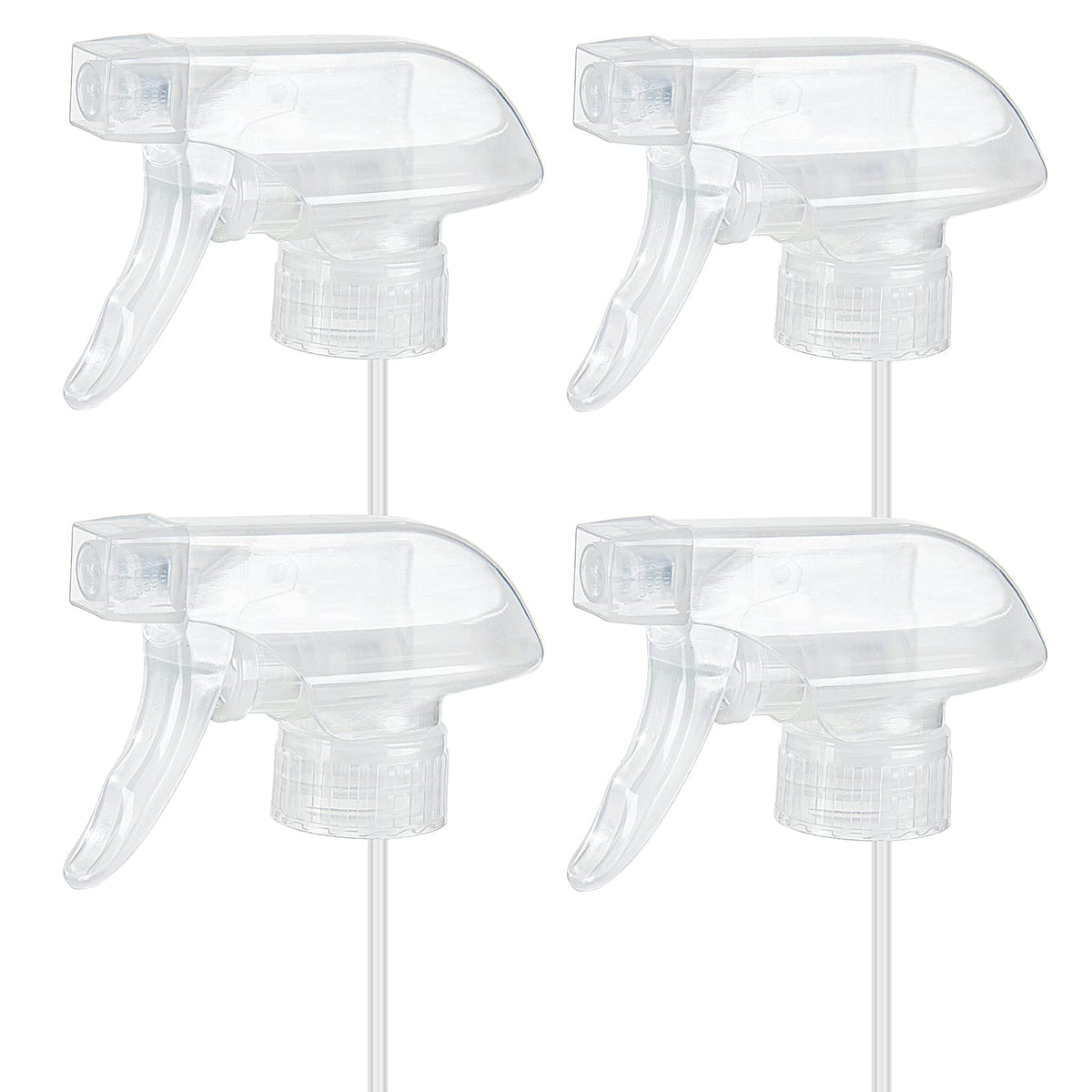 HOMBYS 4-pack clear trigger sprayers with mist option for versatile home use
