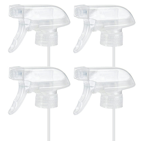 HOMBYS 4-pack clear trigger sprayers with mist option for versatile home use