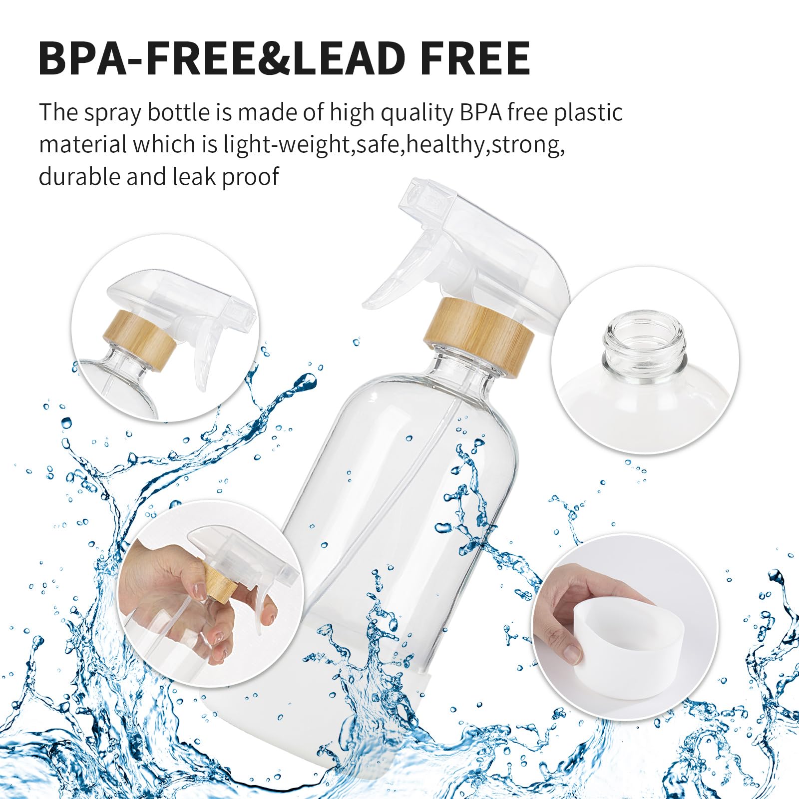 HOMBYS transparent glass body clearly shows liquid level