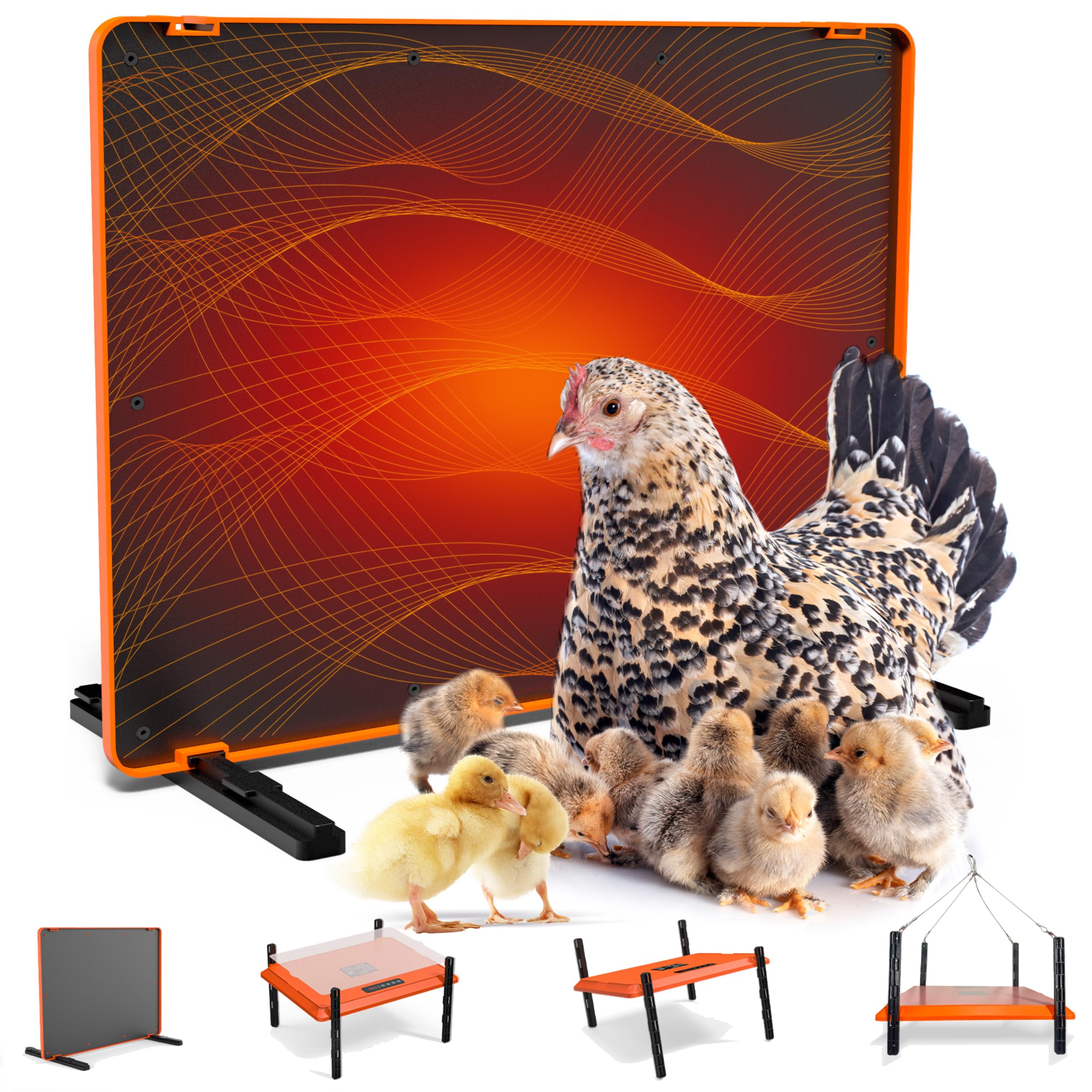 Homcolorful smart chick brooder plate top view showing large heat area for chicks