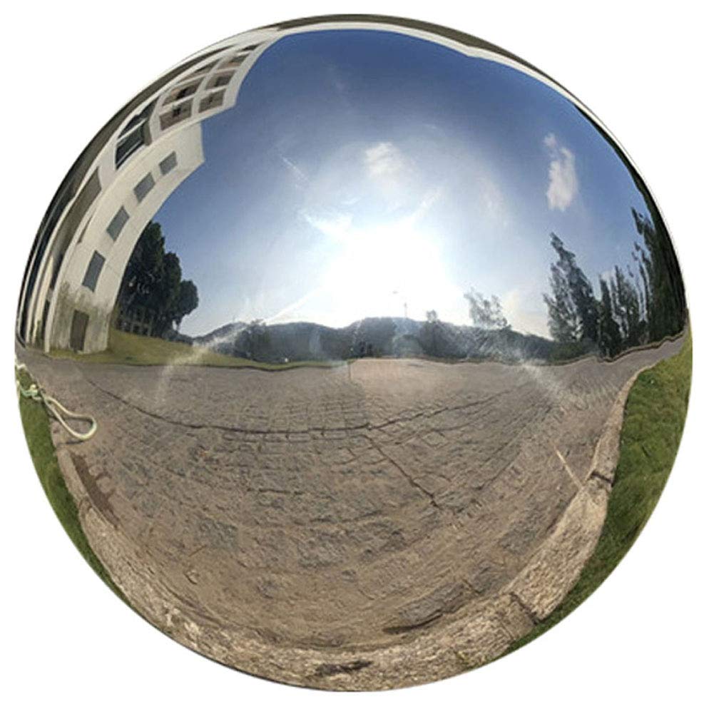 HomDSim 8-inch Gazing Globe Ball reflecting surroundings for stylish outdoor decor.