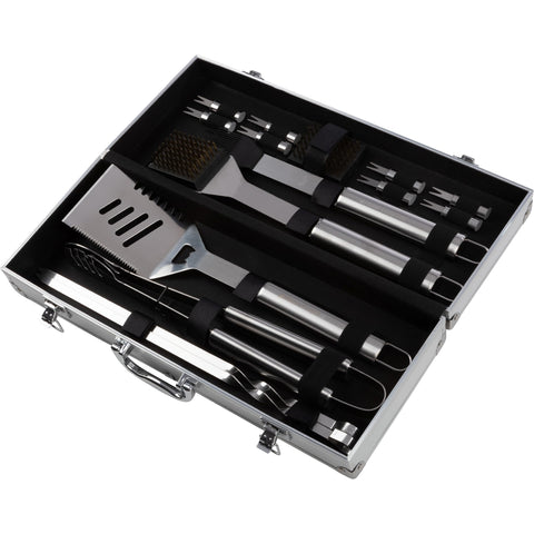 Home-Complete 16-piece BBQ tool set in a case for easy storage
