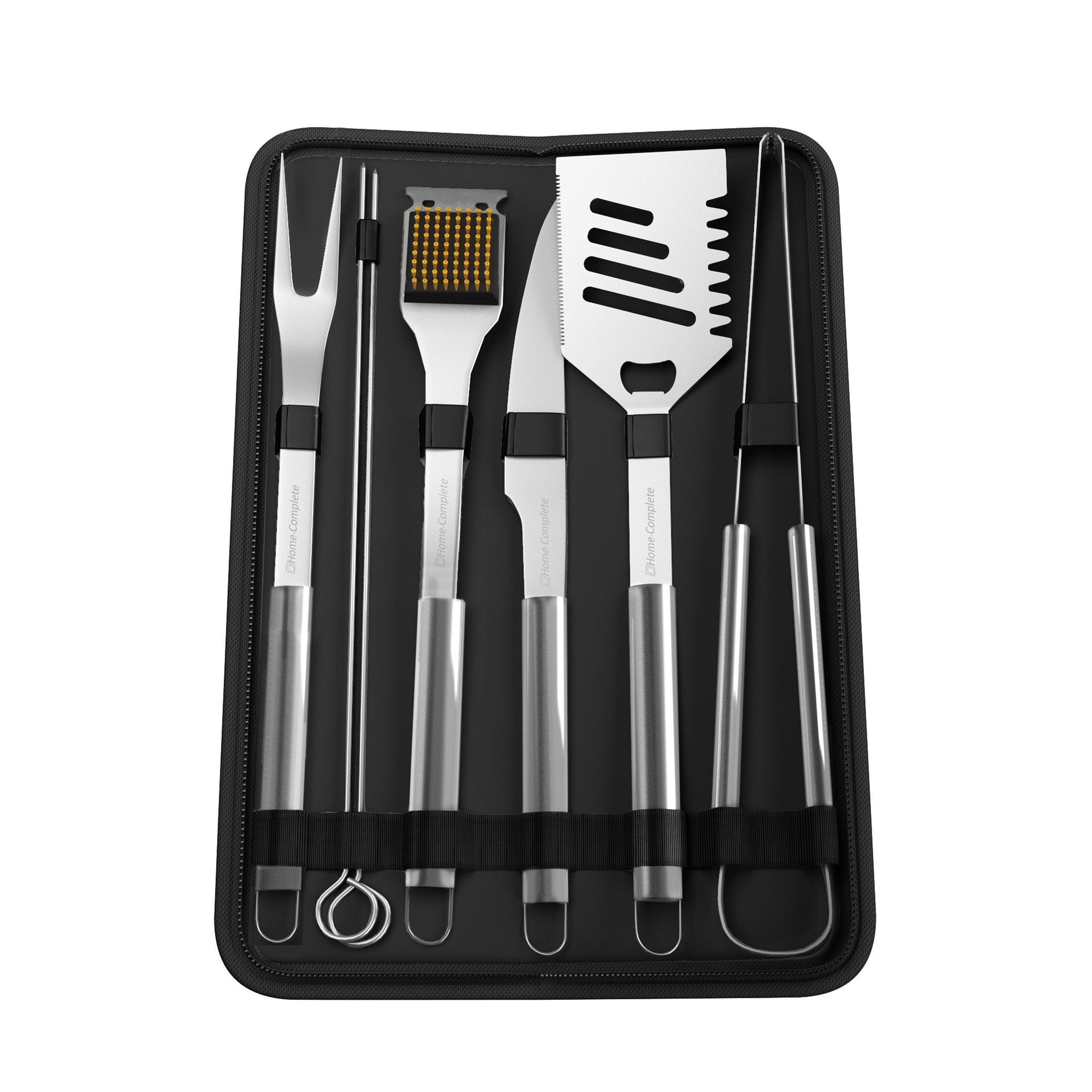 Home-Complete BBQ tongs for precise flipping and handling