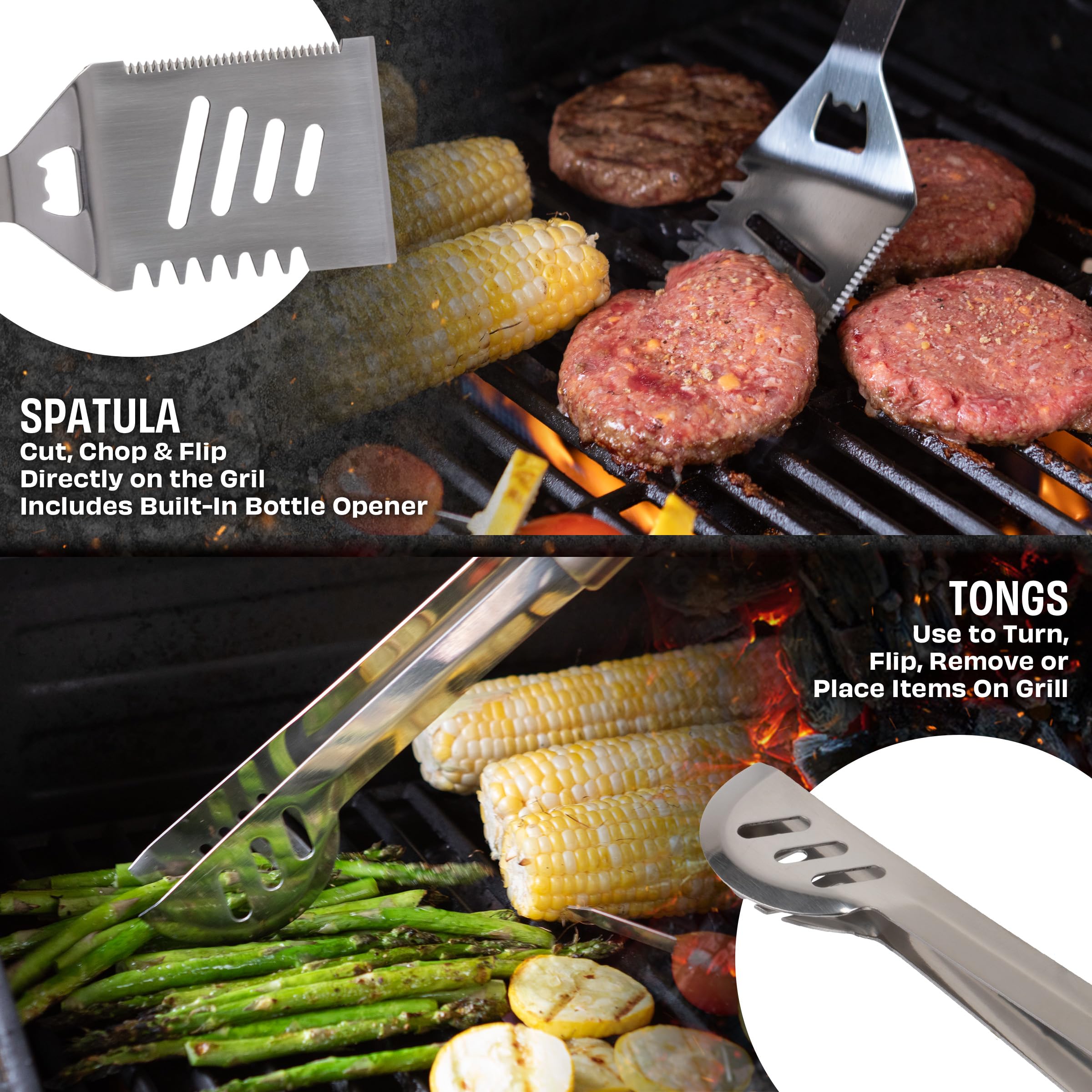 Home-Complete grill brush with extra head for thorough cleaning