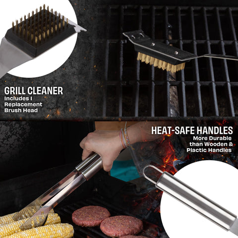 Home-Complete skewers pair for even kebabs and veggies