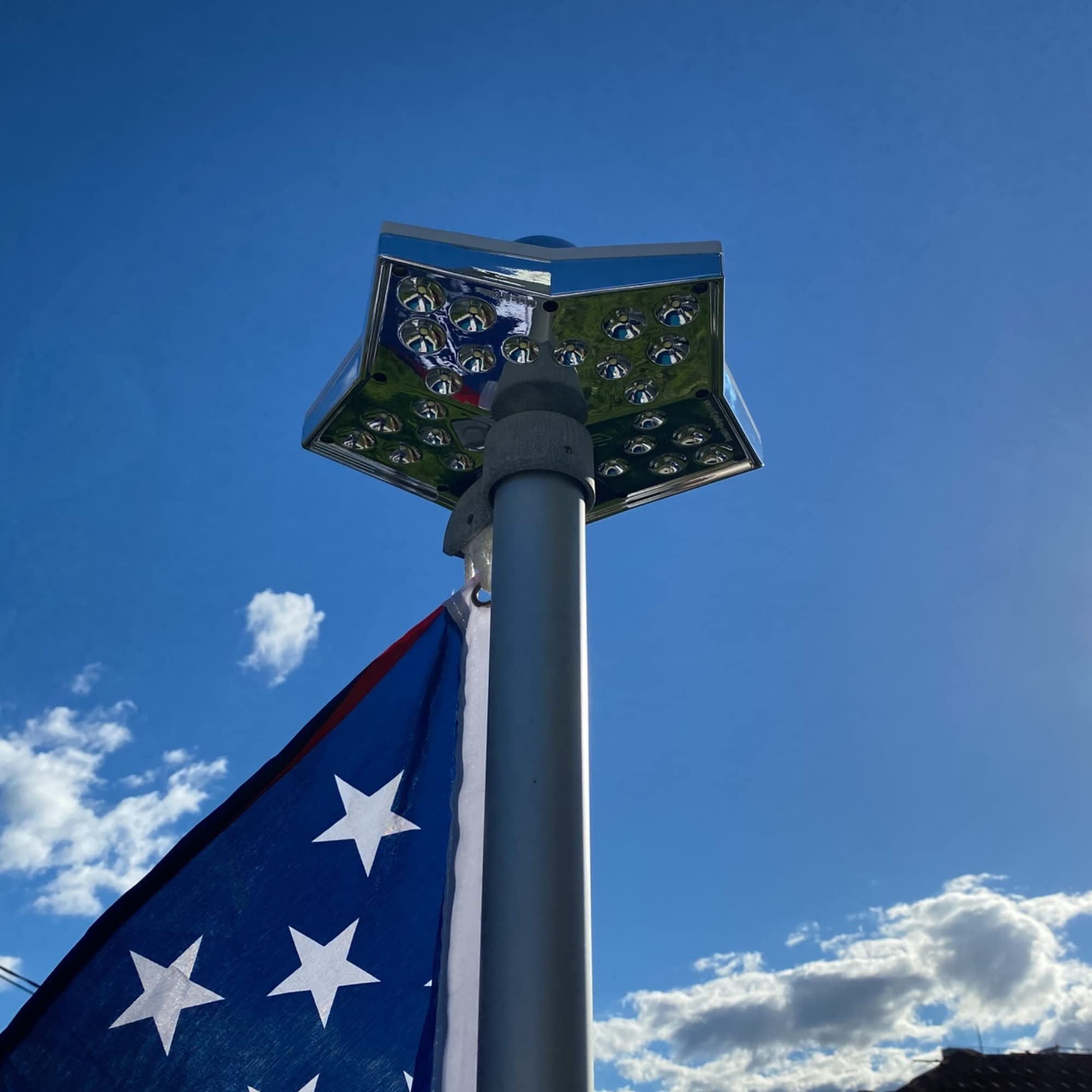 Home Deputy Easy 2 Minute Install Flag Light fits standard flag poles.