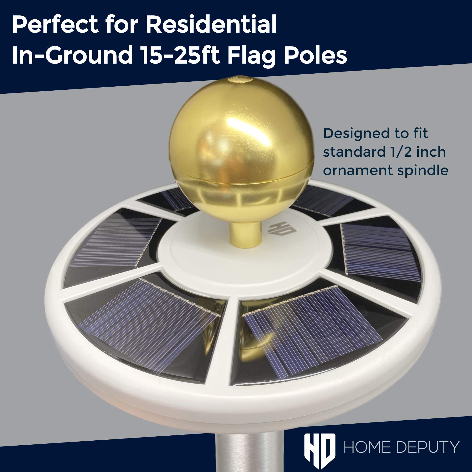 HOME DEPUTY rechargeable battery flag light offers long runtime without wiring.