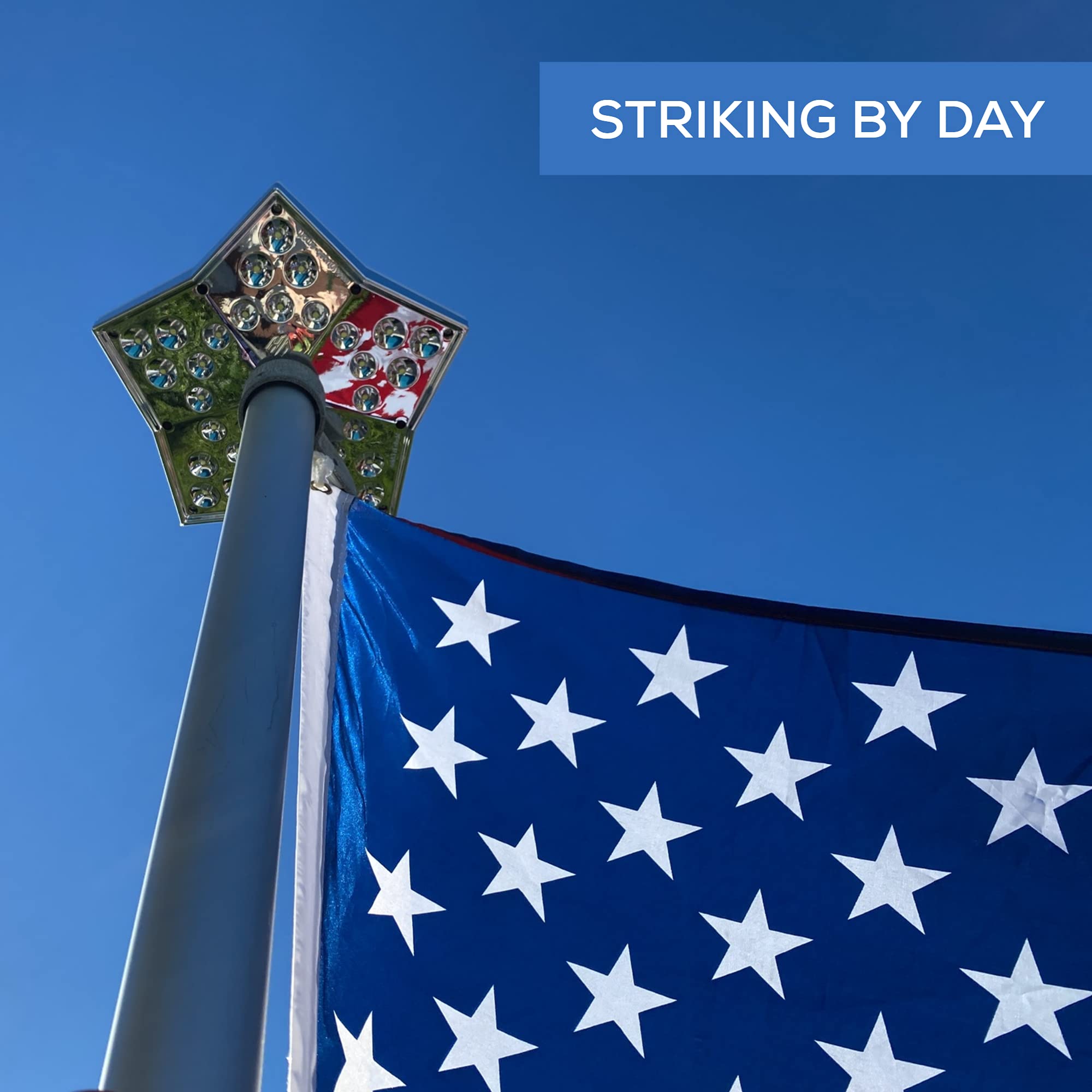 Home Deputy Top Mount Flag Pole Light offers easy installation and wide illumination.
