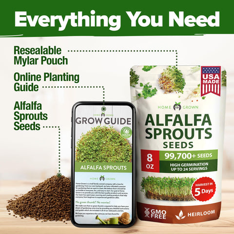HOME GROWN sprouts add crisp greens to sandwiches and salads