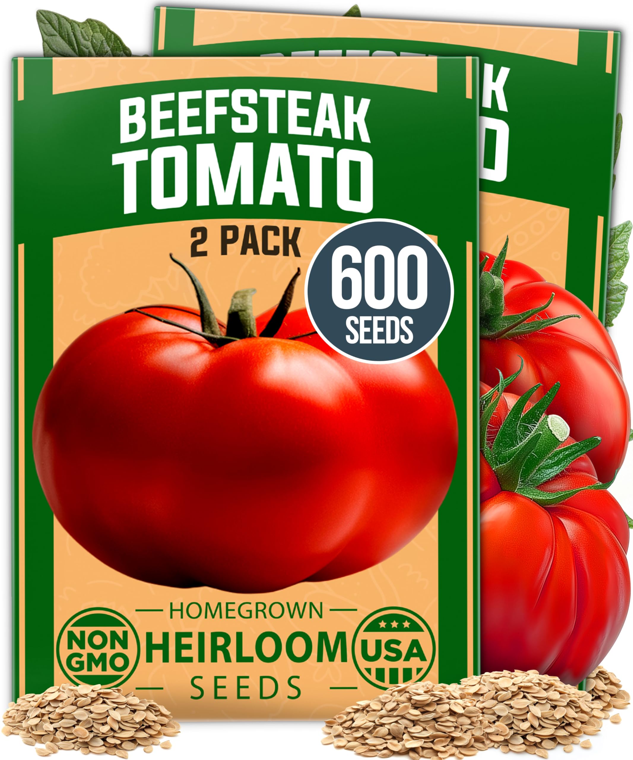 HOME GROWN Beefsteak seeds pack shot for a generous harvest.