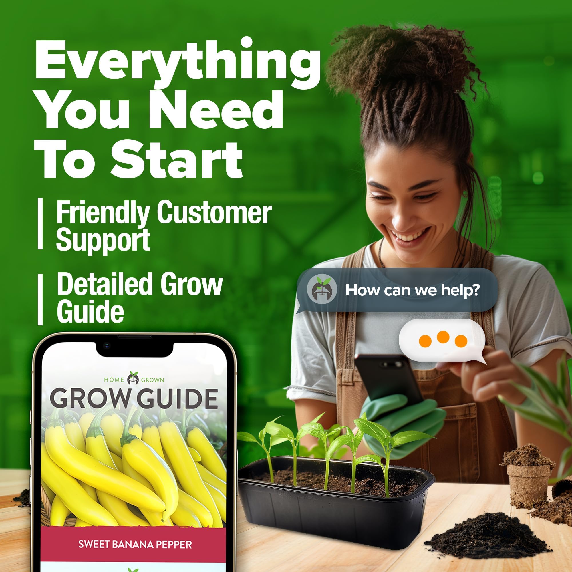 HOME GROWN Beginner-friendly seeds with clear instructions for easy cultivation.