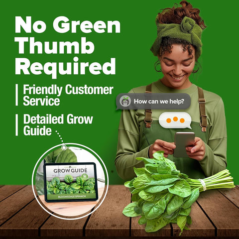 Trusted HOME GROWN brand symbol associated with Bloomsdale spinach seed quality.