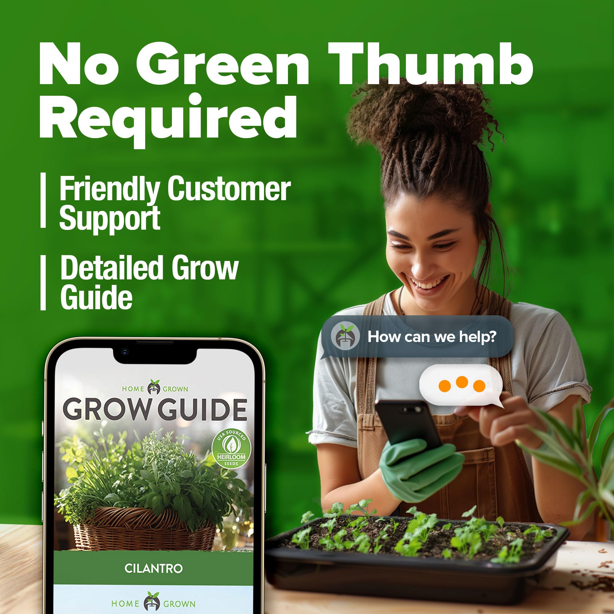 HOME GROWN brand commitment supports great gardens and reliable seed quality.