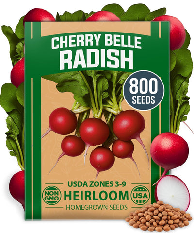 HOME GROWN Cherry Belle seeds pack front for planning and purchase