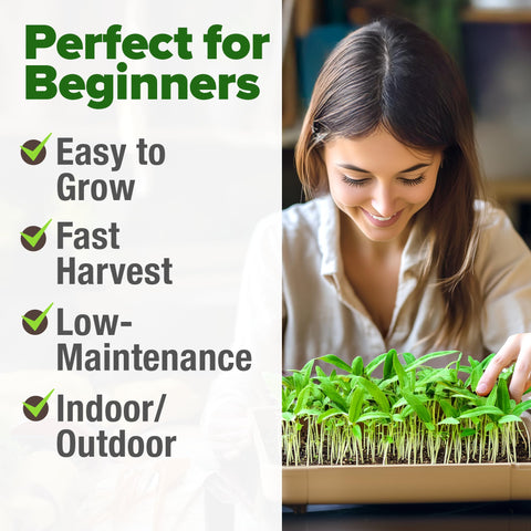 HOME GROWN detailed guide included for easy sprouting and microgreens.