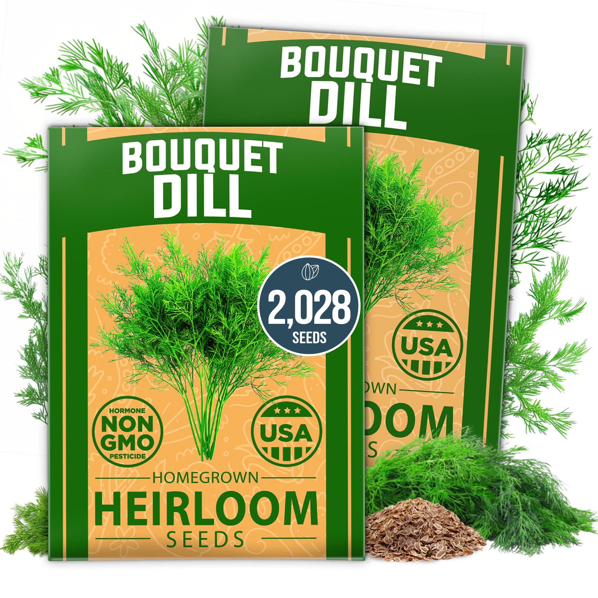 HOME GROWN dill seeds 1014 seeds pack for abundant fresh herbs in any garden.