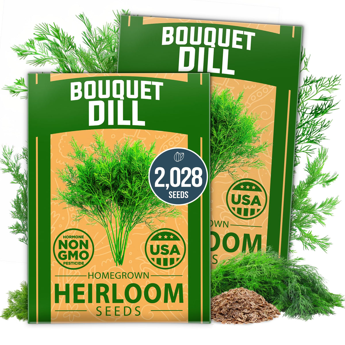HOME GROWN dill seeds 1014 seeds pack for abundant fresh herbs in any garden.