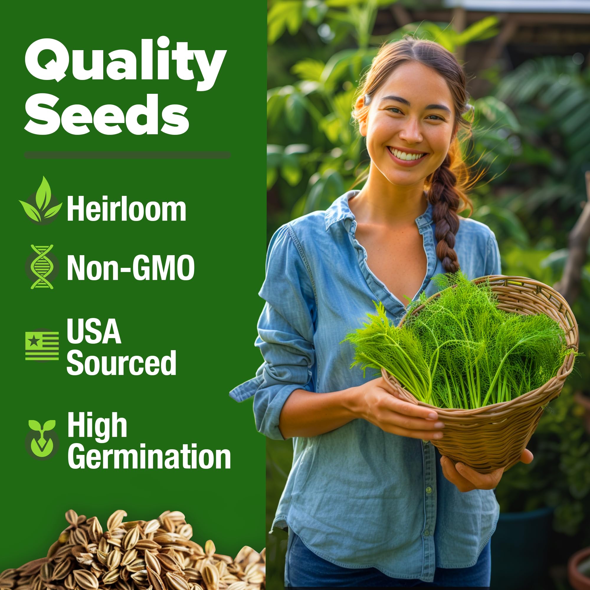 HOME GROWN dill seeds for indoors or outdoors garden setups, versatile and easy to grow.