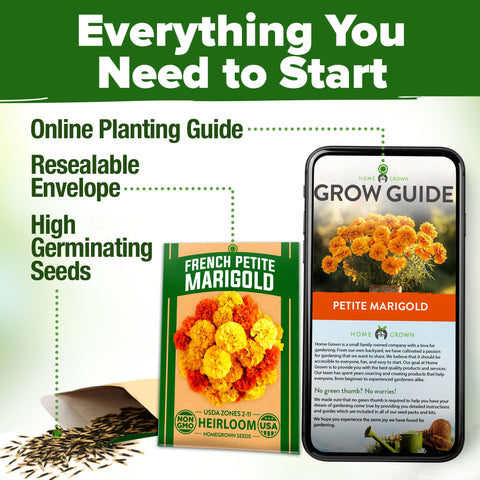 HOME GROWN edible petals marigold add color to salads and teas.