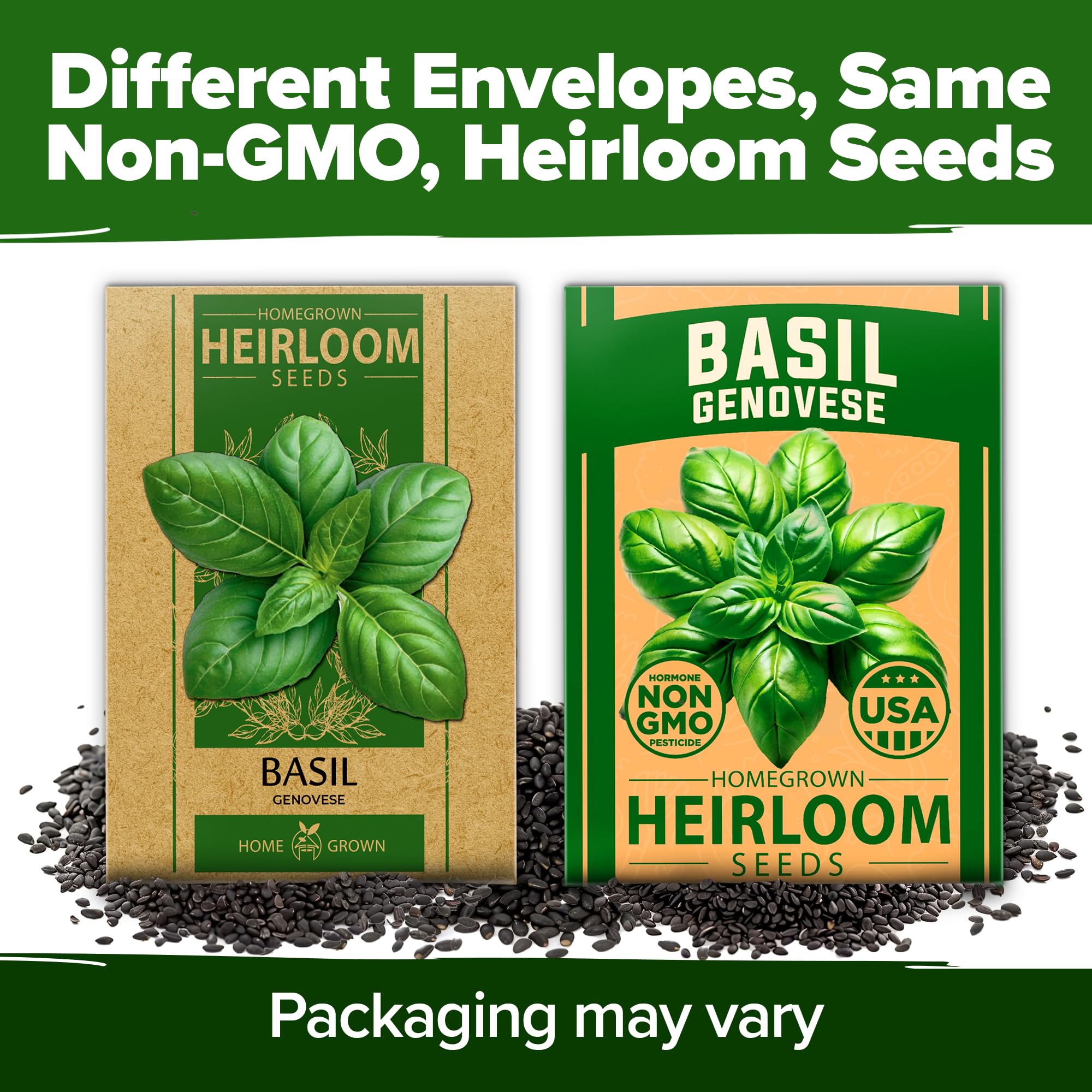 Home Grown Genovese Basil hydroponic setup with seed kit indoors