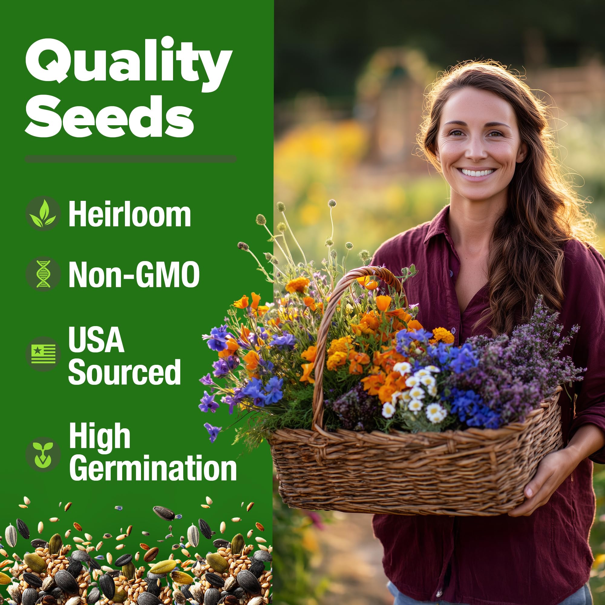 HOME GROWN heritage seed packets collection highlights heirloom, non-GMO herbs ready for beginner gardeners