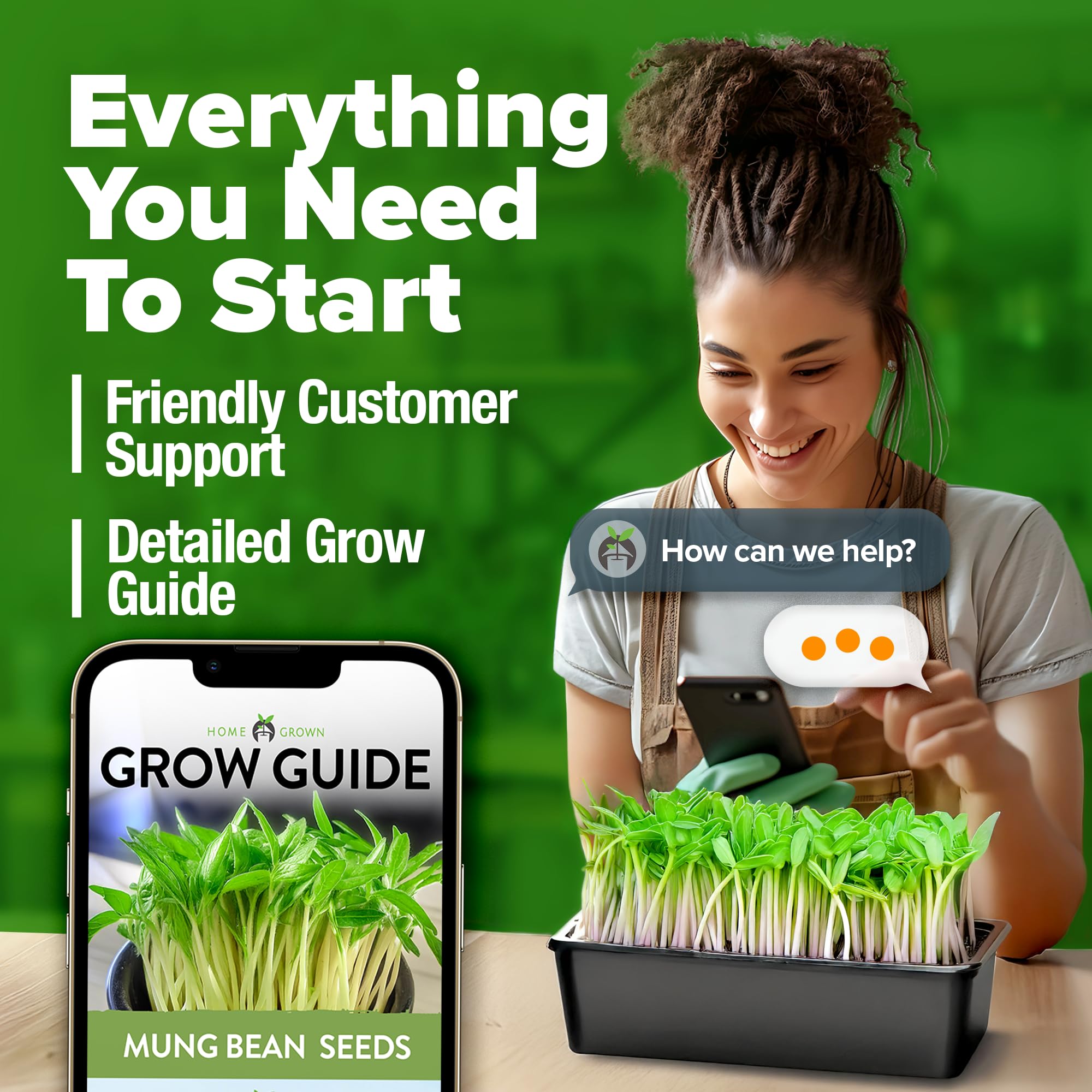HOME GROWN indoor-friendly seeds for windowsill gardening year-round.