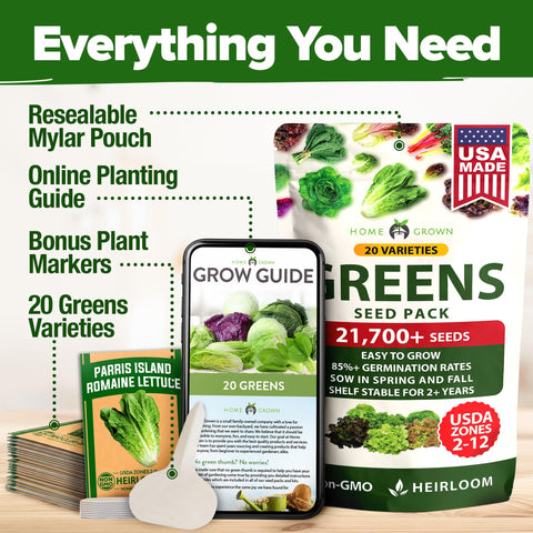 HOME GROWN seeds ready for indoor or outdoor beds across spaces.