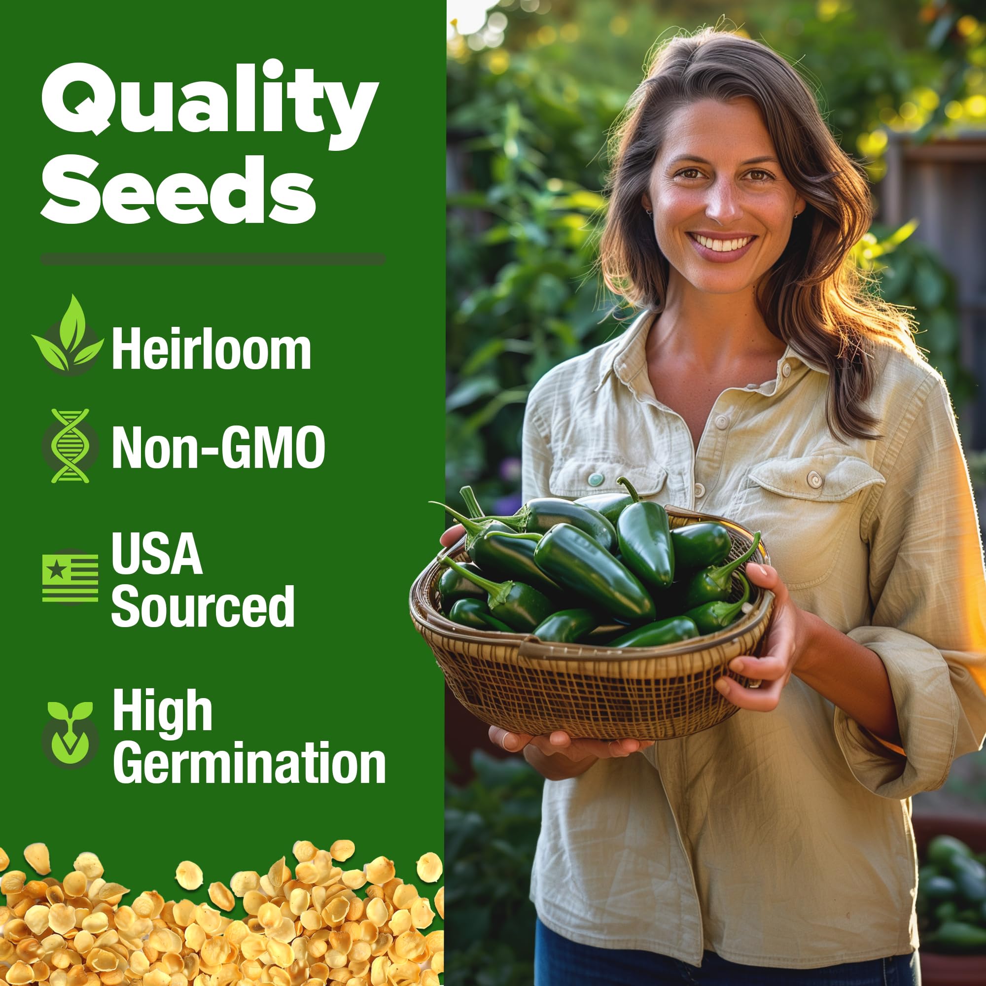 Emerging seedlings from HOME GROWN jalapeno seeds indicate quick germination in the garden.