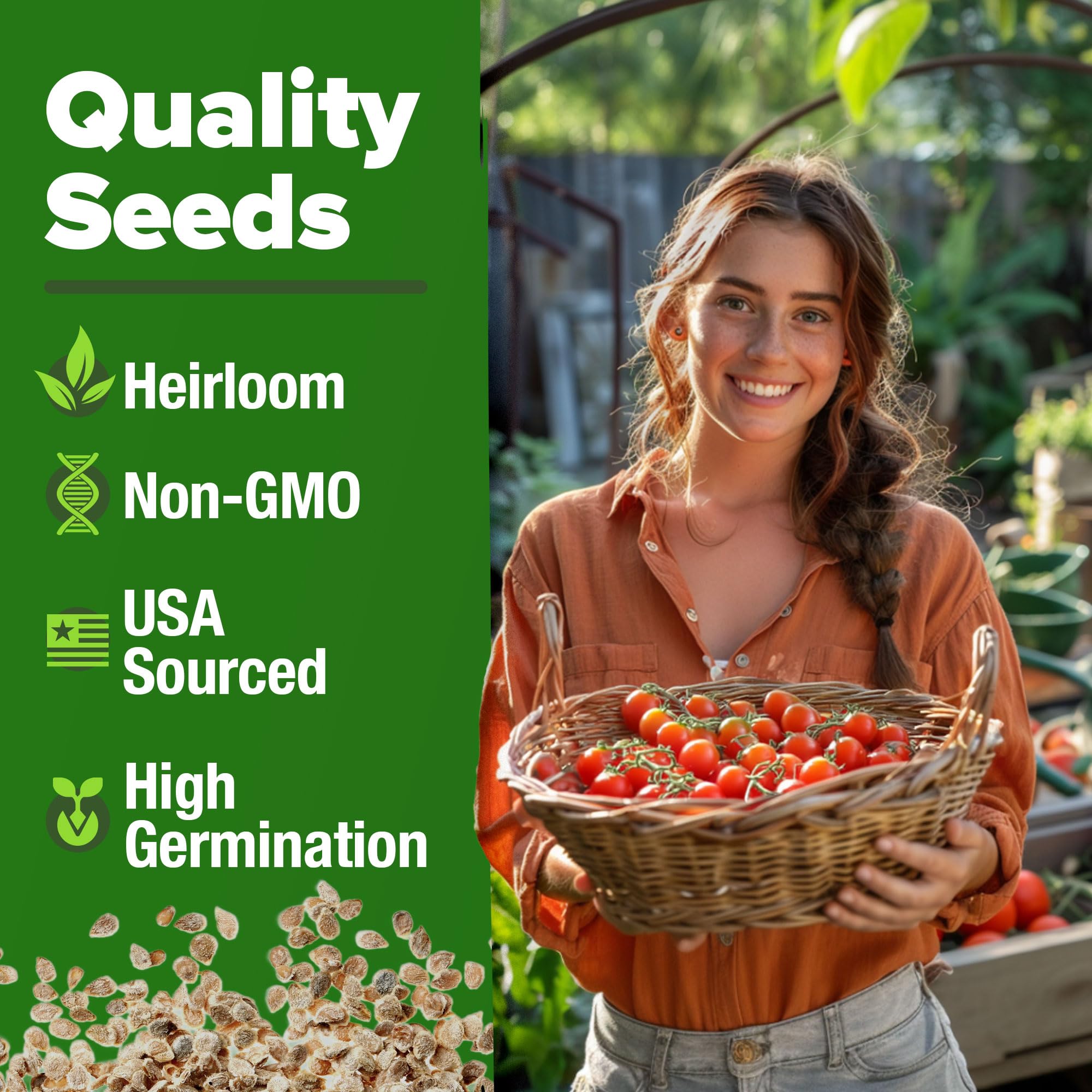 Germinating seeds photo demonstrates high germination potential ideal for beginners.