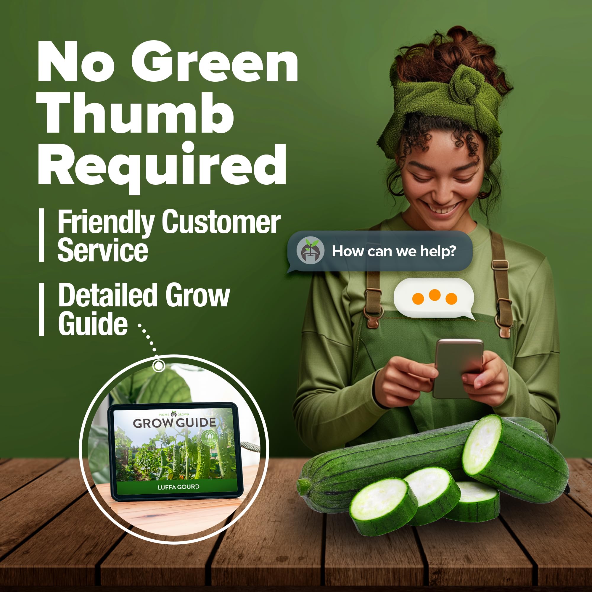 HOME GROWN seeds require a long frost-free season; start indoors early for best vine growth.