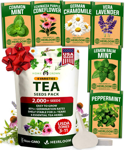Home Grown Medicinal Herb Seeds Vault showing six heirloom varieties for home gardens