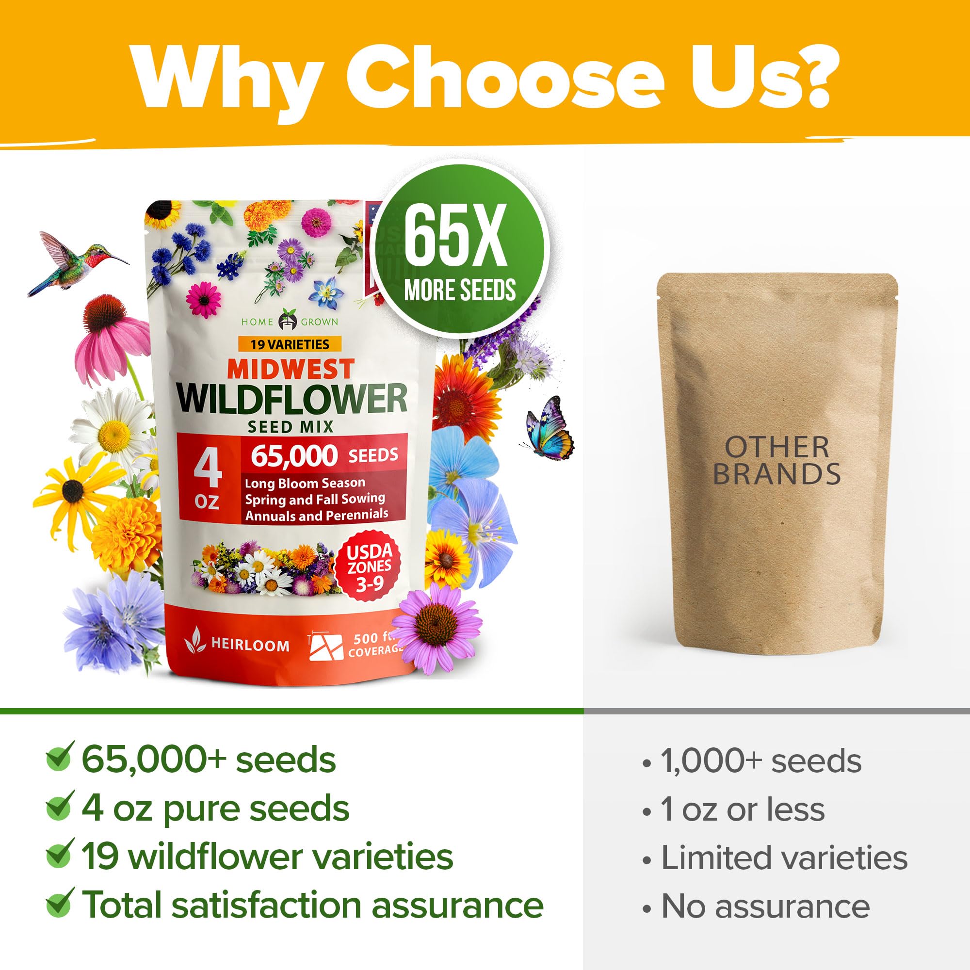 HOME GROWN midwest-friendly mix supports a diverse prairie garden.