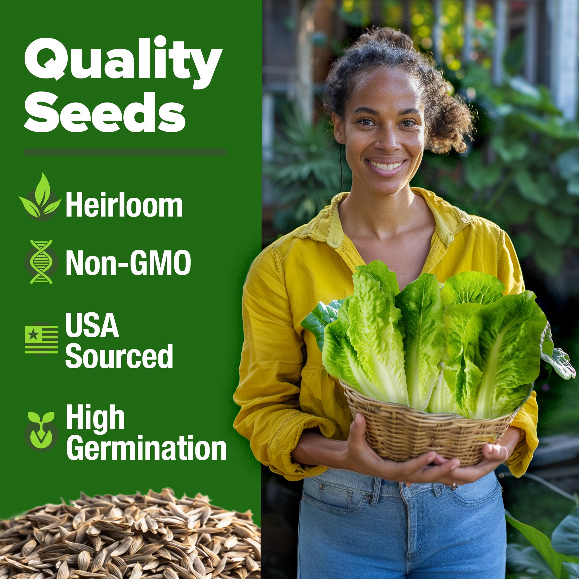 HOME GROWN lettuce seeds ideal for indoor hydroponics and tower gardens.