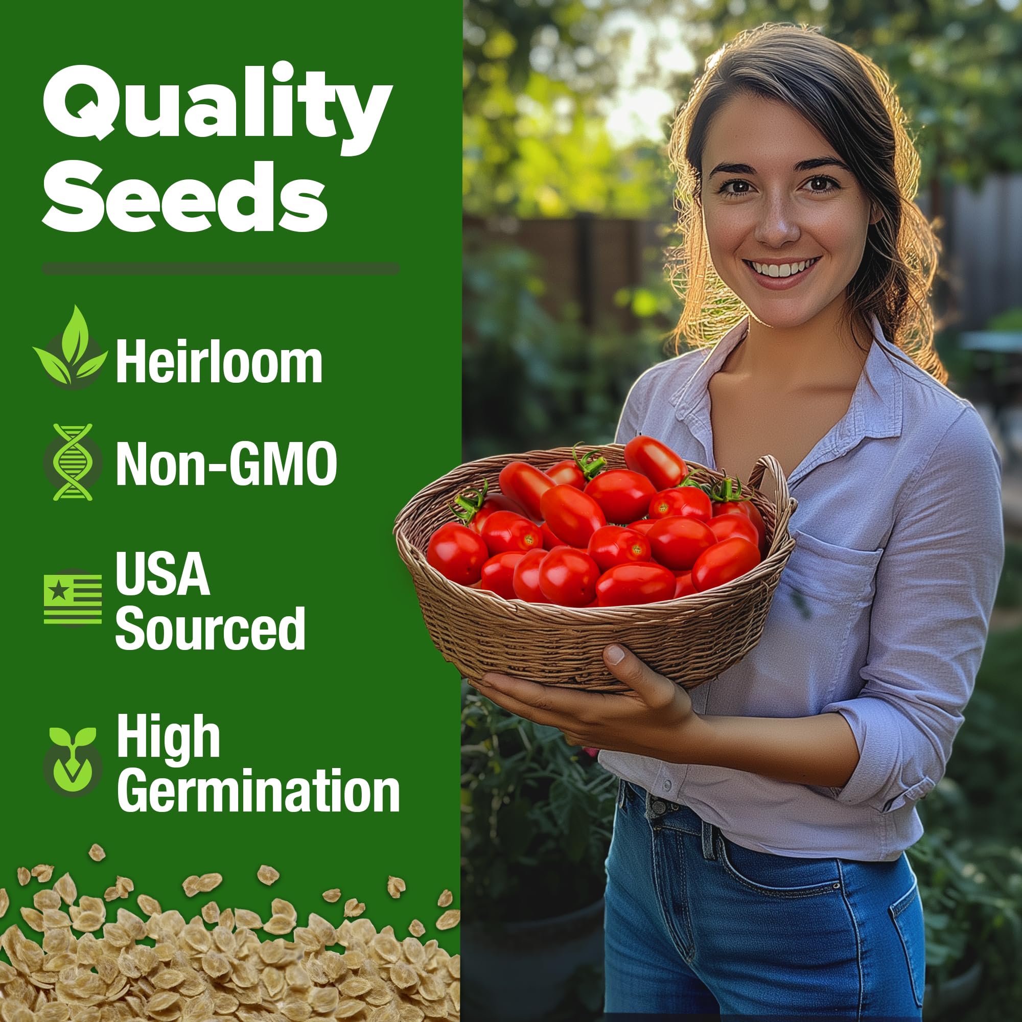 High germination rate boosts yields with HOME GROWN San Marzano seeds.