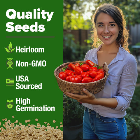 High germination rate boosts yields with HOME GROWN San Marzano seeds.